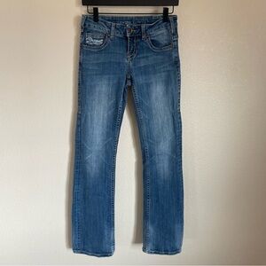 Cowgirl Tuff Don’t Fence Me In Women's Bootcut Jeans 25 Medium Wash Western